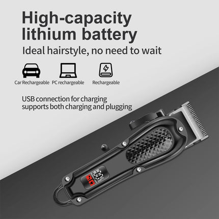 Men's Hair Clippers Beard Trimmer Cordless Electric Shaver Haircut Grooming Kit