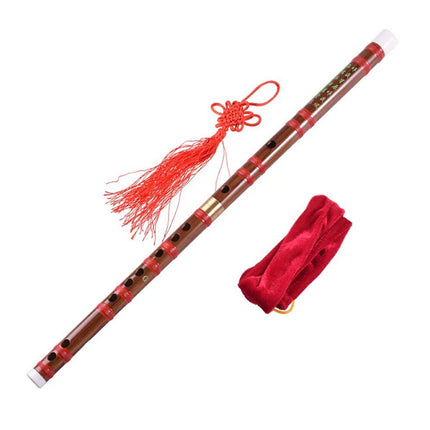 Handmade Chinese Musical Instrument Bamboo Flute G Key+Membrane+Knot+Bag