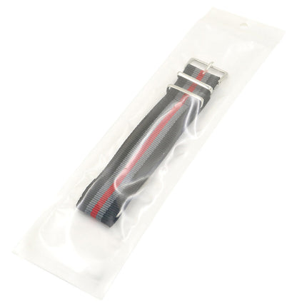 Breathable Watch Straps for NATO Style Wristwatches Band Black&Red