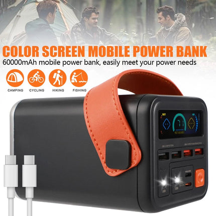60000mAh Bank Power 36W PD QC Fast Charging for phone Outdoor Camping Power Supp