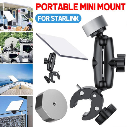 Portable Mount Adjustable RV Pole Clamp Holder Bracket for Starlink Mini Dish