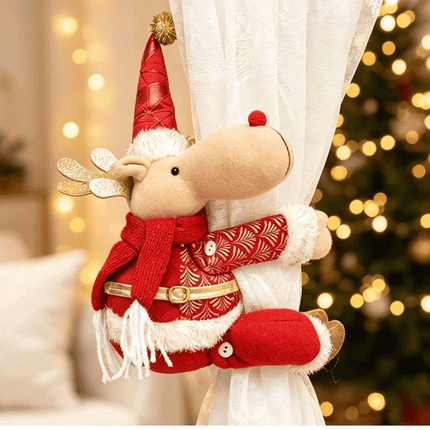 Santa Claus Curtain Clips Elk Christmas Curtain Buckle Living Room