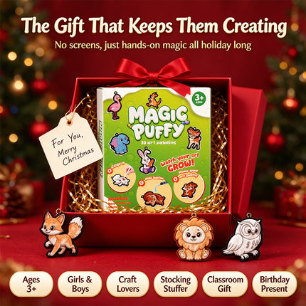 Christmas Gifts Magic Puffy Paint 3D Foam Texture Painting Kit DIY Bubble Drawing Pens Art Set