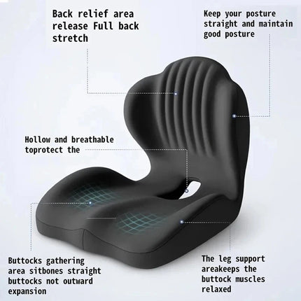 Orthopedic Memory Foam Seat Back Cushion Support Pillow Pain Relief Coccyx Car