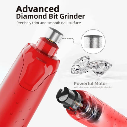 Dog Nail Grinder Quiet - (45db) 6-Speed Pet Nail Grinder with 2 LED Lights for L