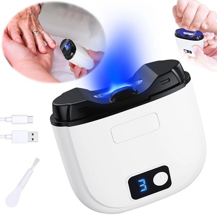 Automatic Electric Toe Nail Clippers With Light Trimmer USB Rechargeable