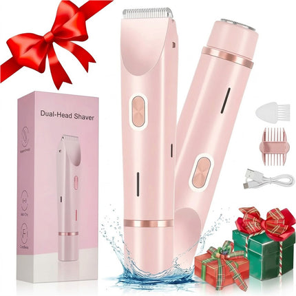 Dual Head Shaver Women, Electric Bikini Trimmer, Wet & Dry Use Hair Removal