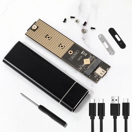 USB 3.2 10Gbps To M.2 NVMe SSD External Enclosure Storage Case Box USB-C Drive