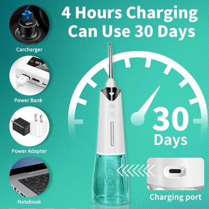 Cordless Water Flosser Jet Dental Electric Oral Irrigator Teeth Cleaner