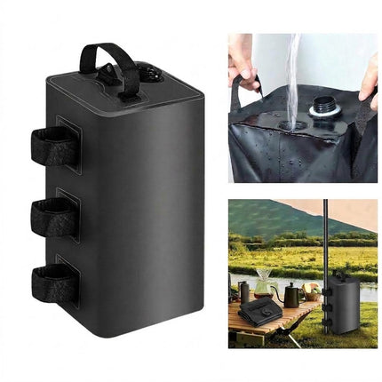 1Pcs Black Fillable Water Weight Bag Portable Gazebo Tent Weights Tent Water Bag Fishing
