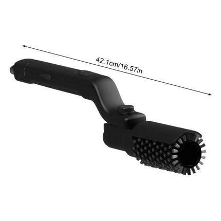 Rechargeable Black Electric BBQ Grill Brush with Two Replacement Brushes