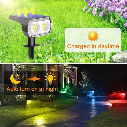 4x Solar Spot Lights Garden Outdoor Pathway Lawn Fence Lamp rgb Spotlight Light