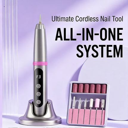 2-in-1 Electric Nail Drill & UV Curing Lamp Nail Polishing Grinder and Gel Drying Tool