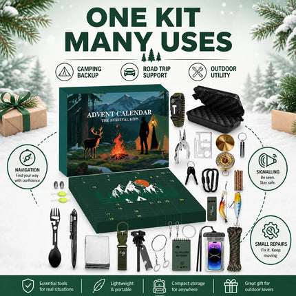 Survival Kit Outdoor Emergency Tools Christmas Gift Idea for Campers