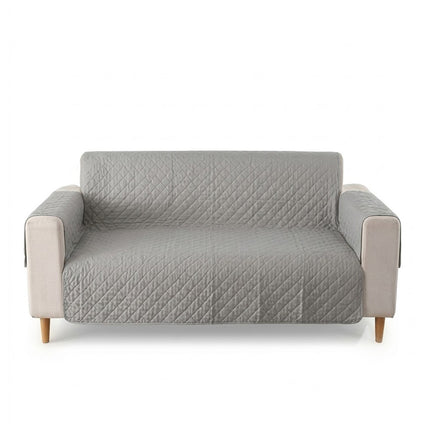 Sofa Cover Quilted Couch Covers Lounge Pet Protector Slipcovers Grey 130*195CM