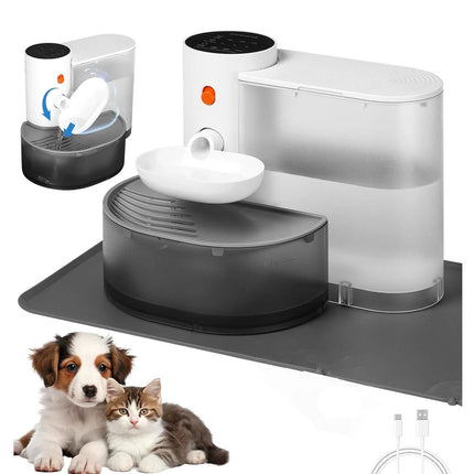 3L Smart Wireless Pet Water Fountain No Need Filter Cat Dog Drinking Water Bowl