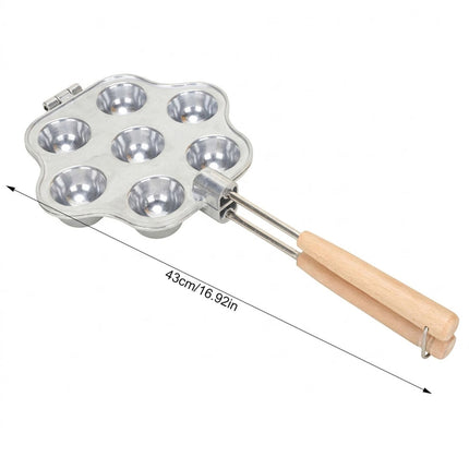 7-Cup Tart Pan Non-Stick Aluminum Flower Baking Mold for Home Cake Tray 1 Piece