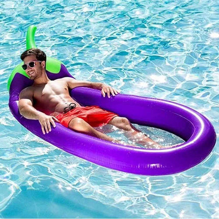Giant Inflatable Float Eggplant PVC Pool Floating Raft Water Float Party 190CM