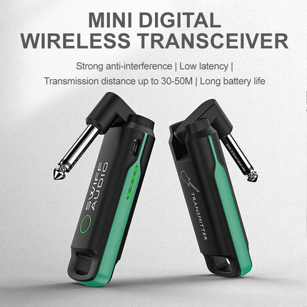 WS-70 Guitar Wireless System 100 Channel Rechargeable Audio Transmitter Receiver