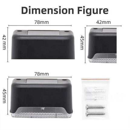 8PCS Outdoor Solar LED Deck Lights | Garden Pathway Patio Step Fence Stair Lamps