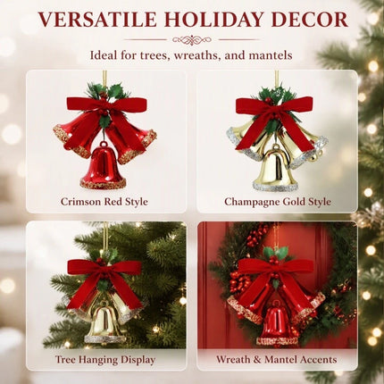 Triple-Bell Christmas Bell Hanging Ornament Window Decoration