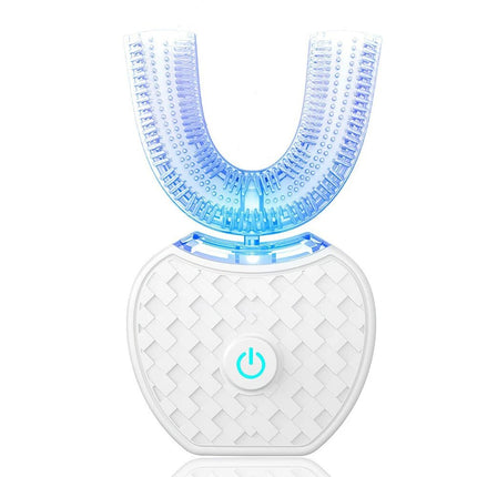 White Sonic Electric Toothbrush Automatic U Shaped Wireless Cleansing Brush