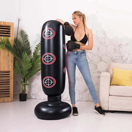 Boxing Punching Bag Sandbag Free Standing Dummy Target Fitness Kick MMA