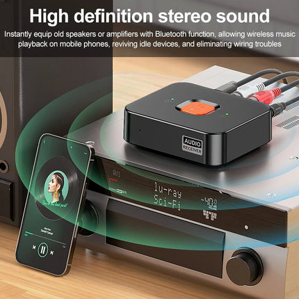 Bluetooth 6.0 Receiver Adapter for Speakers 3.5mm Jack RCA Wireless Audio Stream