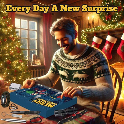 Advent Calendar Survival Kits For Men 24 Day Christmas Countdown Calendar Hiking A