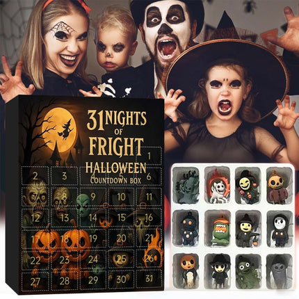 2026 Halloween Advent Calendar 31 Nights of Fright Halloween Countdown Box Gift (Style B)