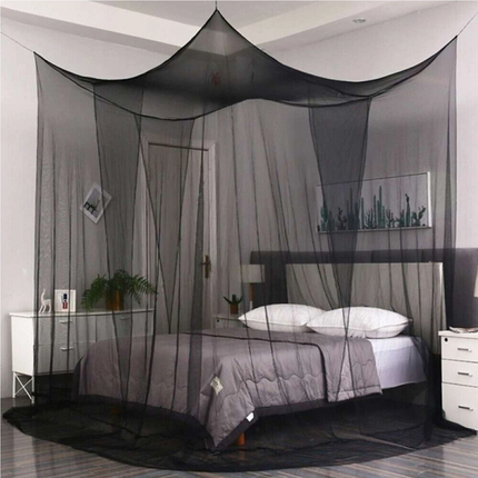 Portable Camping 4-Corner Post Bed Canopy Mosquito Net Indoor Outdoor Insect Net