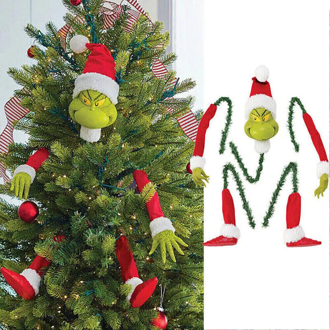 Grinch-Arm Leg Head Ornaments Holder Christmas Tree Decorations Xmas Party Gift