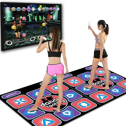 Double Dance Mat Non-Slip Wireless Dancing Step Pad Interactive Music Game