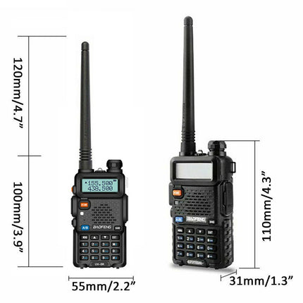 LCD Long Range UHF with Headsets USB Rechargeable