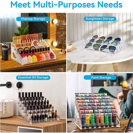 6Tier Nail Polish Organizer Stand Clear Storage Display Rack Box for Makeup