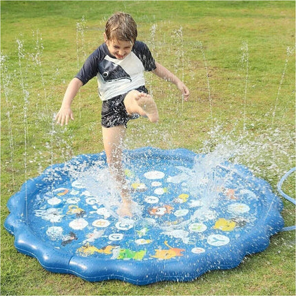 170cm Round Inflatable Water Play Pad Outdoor Splash Sprinkler Mat