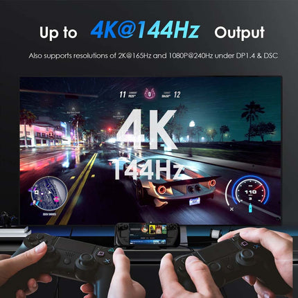 Docking Station for Steam Deck/ROG 4K@144Hz USB-C Dock 100W PD 3x 10G USB 3.2