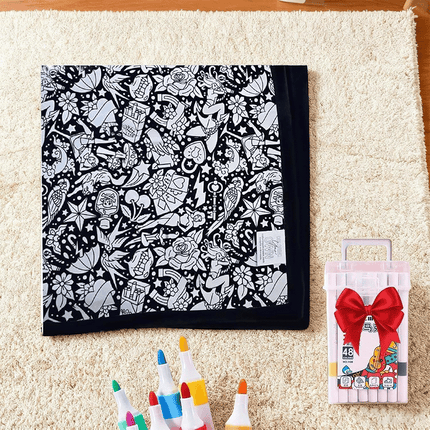 DIY Coloring Blanket With 24PCS Markers Coloring Blankets