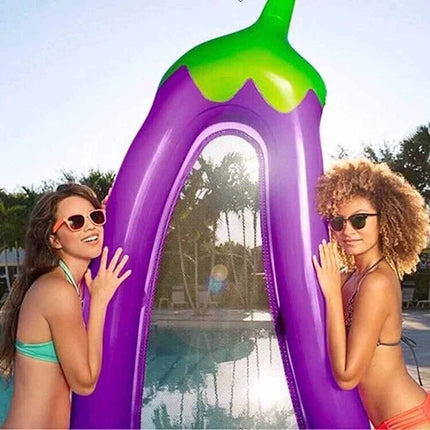 Giant Inflatable Float Eggplant PVC Pool Floating Raft Water Float Party 190CM