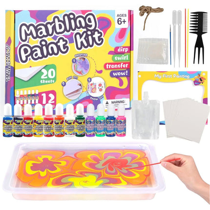 Marbling Painting DIY Painting on Water Creative Colors Art Set Xmas 12Color