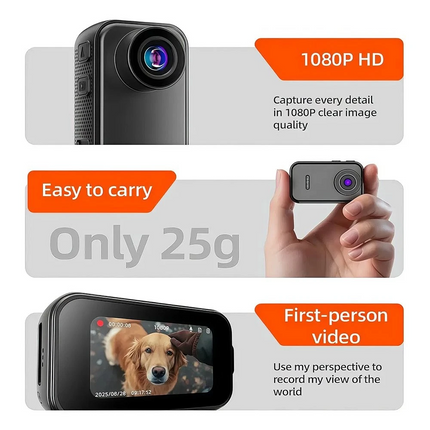 Portable Mini Thumb Action Camera 1080P Magnetic Sport Camera Camcorder Body Cam