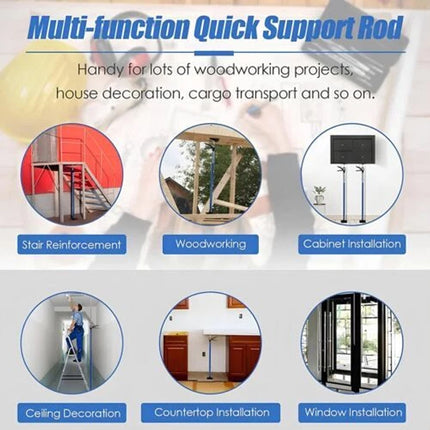 2Pcs Cabinet Jack Support Pole Telescopic Jack Pole Labor-Saving 50-115cm Adjust