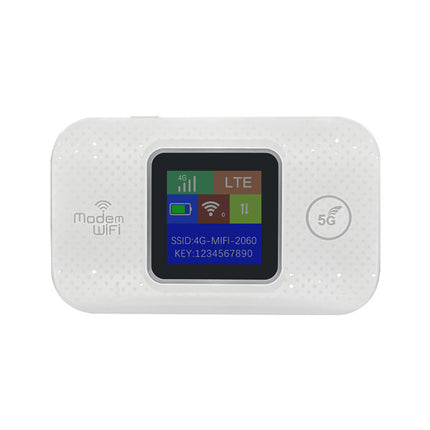 For Portable 5G LTE Wireless WiFi Router Mobile Broadband LCD MIFI Hotspot White
