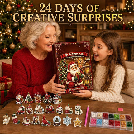 Christmas Advent Calendar 2026, 24 Pcs Diamonds Painting Kit Countdown Box