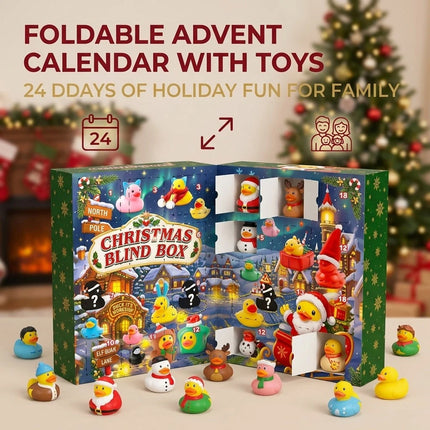 Christmas 24 Days Countdown Advent Calendar 24 Rubber Ducks Toy Gift Bath