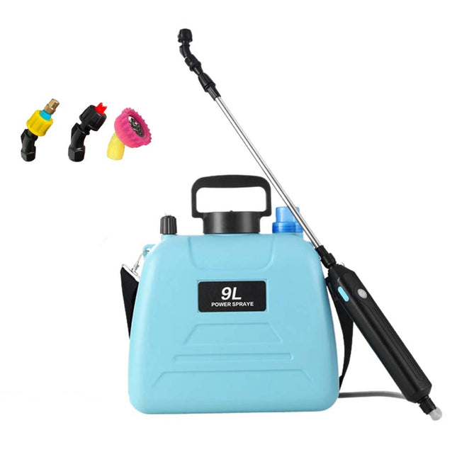 9L Electric Rechargeable Battery Weed Sprayer 3 Nozzles Garden Pump Spray USB