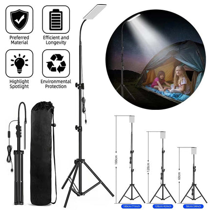 LED Telescopic Fishing Rod Lamp Light Portable Cars Repair Lantern BBQ Camping