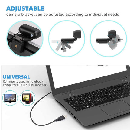 Full HD 1080P Webcam For PC Desktop Laptop FHD Web USB Camera with Microphone