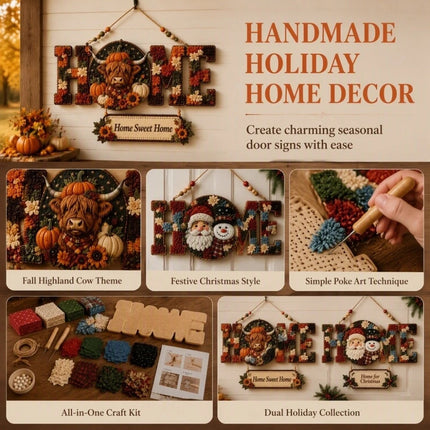 3D Fabric Punch Needle Kit No-Sew Craft DIY Craft Kit Home Wall Decoration
