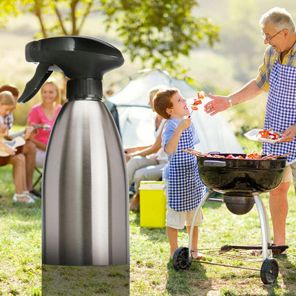 500ml Stainless Steel Oil Spray Bottle Kitchen Olive Oil Sprayer for BBQ Cooking